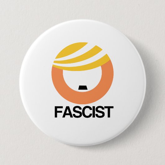 Trump is een fascist ronde button 7,6 cm (Voorkant)