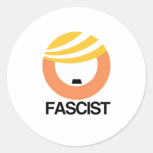 Trump is een fascist ronde sticker