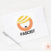 Trump is een fascist vierkante sticker (Envelop)