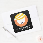 Trump is een fascist vierkante sticker (Envelop)