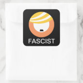 Trump is een fascist vierkante sticker (Tas)
