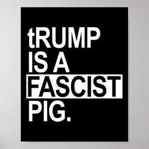 Trump Is Een Fascistische Varken Met Een Kleine Le Poster