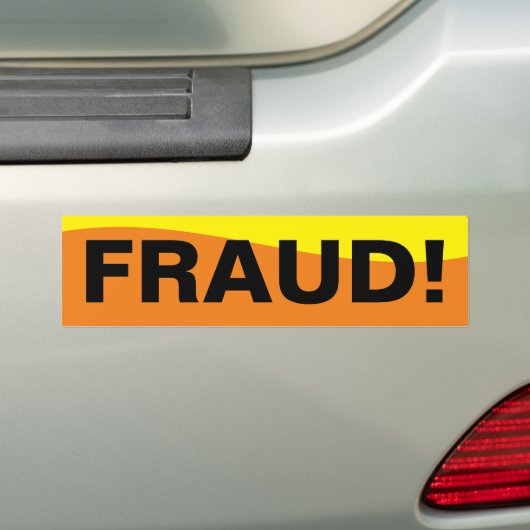 TRUMP IS EEN FRAUDE! BUMPERSTICKER (Op auto)