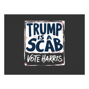 Trump is een Geelbuik Stemt Harris Verkiezingen De Foto Afdruk