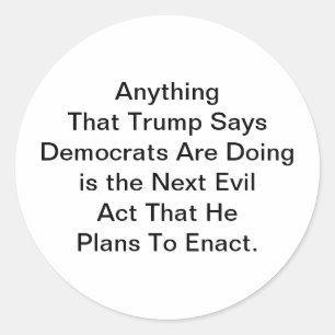 Trump is een huichelaar Hankamer Artjunkhaus strip Ronde Sticker