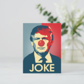Trump is een Joke - Anti-Trump Propaganda Briefkaart (Staand voorkant)