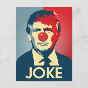 Trump is een Joke - Anti-Trump Propaganda Briefkaart