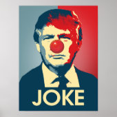 Trump is een Joke - Anti-Trump Propaganda Poster (Voorkant)