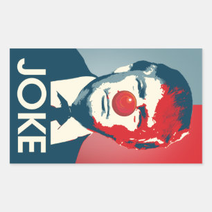 Trump is een Joke - Anti-Trump Propaganda Rechthoekige Sticker