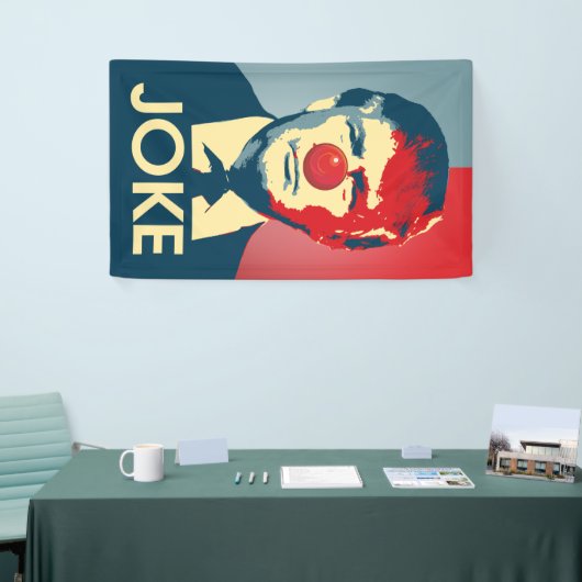 Trump is een Joke - Anti-Trump Propaganda Spandoek (Beurs)