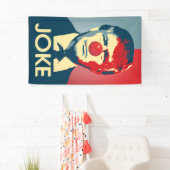 Trump is een Joke - Anti-Trump Propaganda Spandoek (Insitu)