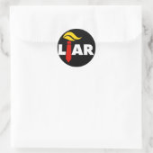 Trump is een leugenaar ronde sticker (Tas)