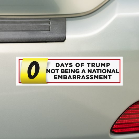 Trump is een nationale ambassade tegen Trump Bumpersticker (Op auto)