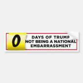 Trump is een nationale ambassade tegen Trump Bumpersticker (Voorkant)