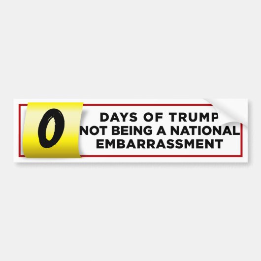 Trump is een nationale ambassade tegen Trump Bumpersticker (Voorkant)