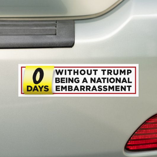 Trump is een nationale embarrassment anti-trump bumpersticker (Op auto)