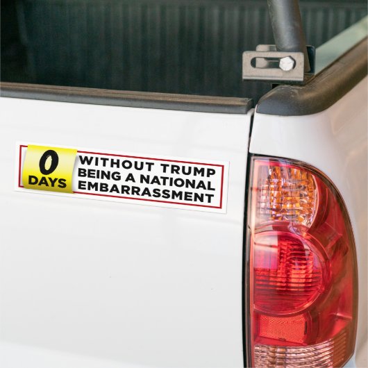 Trump is een nationale embarrassment anti-trump bumpersticker (Op Truck)