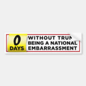 Trump is een nationale embarrassment anti-trump bumpersticker (Voorkant)