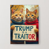 Trump is een politieke verrader button (Voorkant)