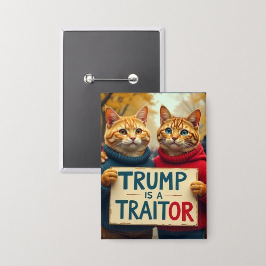 Trump is een politieke verrader button (Voorkant / Achterkant)