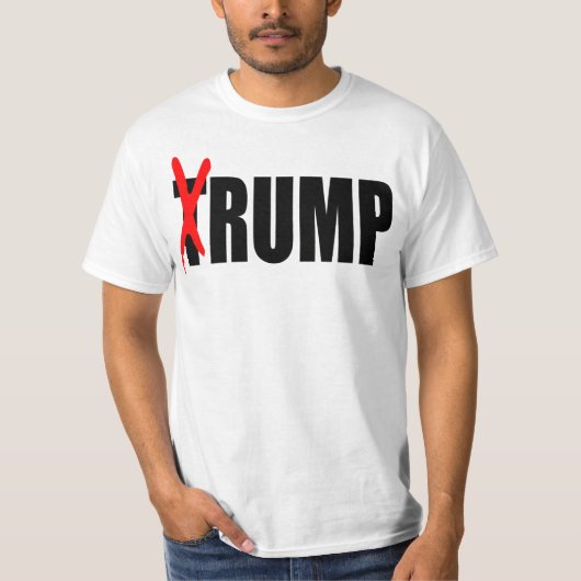 "TRUMP IS EEN RUMP" T-SHIRT (Voorkant)