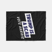 Trump is een SCAB - Stem Harris 2024 2 Fleece Deken (Voorkant (Horizontaal))