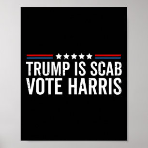 Trump is een Scab-stem Harris Wheimer 2024 Preside Poster