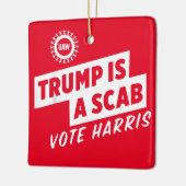 Trump is een Scab Vote Harris 2024-President Keramisch Ornament (Links)