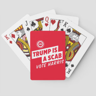 Trump is een Scab Vote Harris 2024-President Pokerkaarten