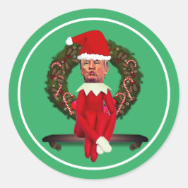 Trump is een schande voor Kerstmis Ronde Sticker