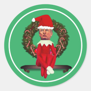 Trump is een schande voor Kerstmis Ronde Sticker