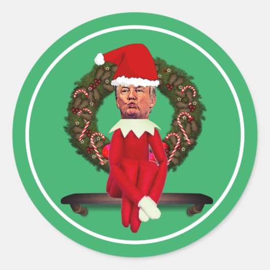 Trump is een schande voor Kerstmis Ronde Sticker (Voorkant)