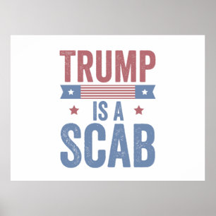 Trump is een schurft Trump Vance Verkiezing Amerik Poster