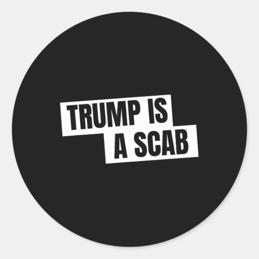 Trump is een schurk ronde sticker (Voorkant)