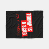 Trump is een schurk stem Harris 1 Fleece Deken (Voorkant (Horizontaal))