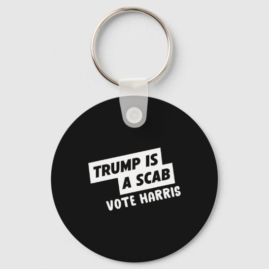 Trump is een schurk stem Harris 1 Sleutelhanger (Voorkant)