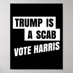 Trump is een schurk stem Harris 2 Poster