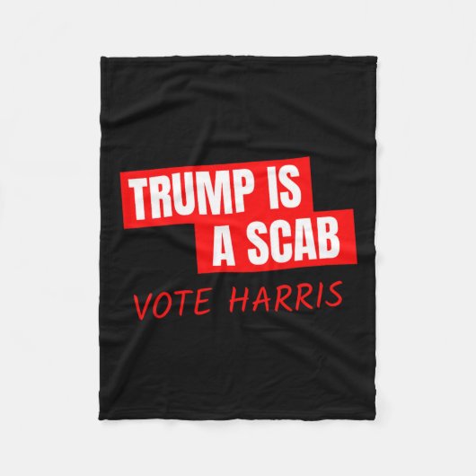 Trump is een schurk stem Harris Fleece Deken (Voorkant)