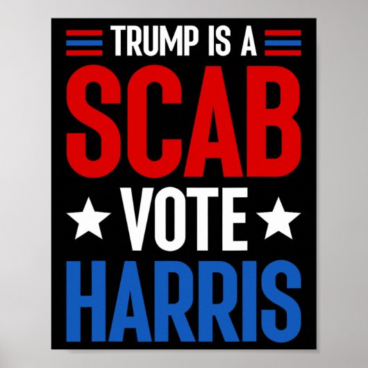 Trump is een schurk stem Harris Kamala Harris Pres Poster (Voorkant)