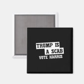 Trump is een schurk stem Harris Magneet (Voorkant / Achterkant)
