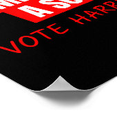 Trump is een schurk stem Harris Poster (Hoek)