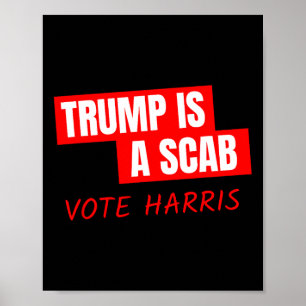 Trump is een schurk stem Harris Poster