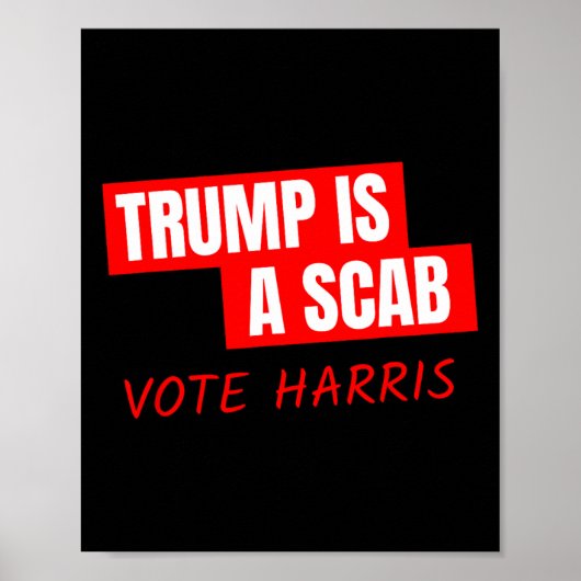 Trump is een schurk stem Harris Poster (Voorkant)
