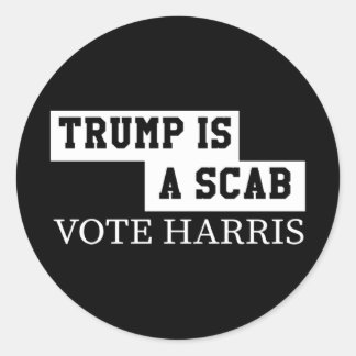 Trump is een schurk stem Harris Ronde Sticker