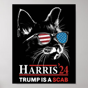 Trump is een schurk stem Harris Vheimer Cat Lady 1 Poster