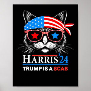 Trump is een schurk stem Harris Vheimer Cat Lady Poster