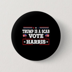 Trump is een schurk - stem Kamala Harris 2024 Ronde Button 5,7 Cm