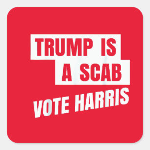 Trump is een schurk van Trump Vierkante Sticker