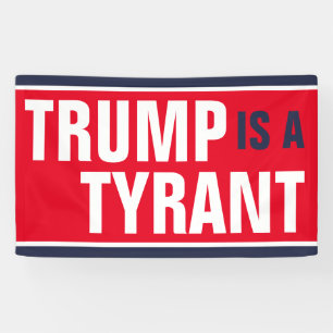 Trump is een tiranniek anti-tarifair protest spandoek