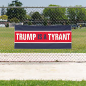 Trump is een Tyrant GOP Politics Spandoek (Insitu)